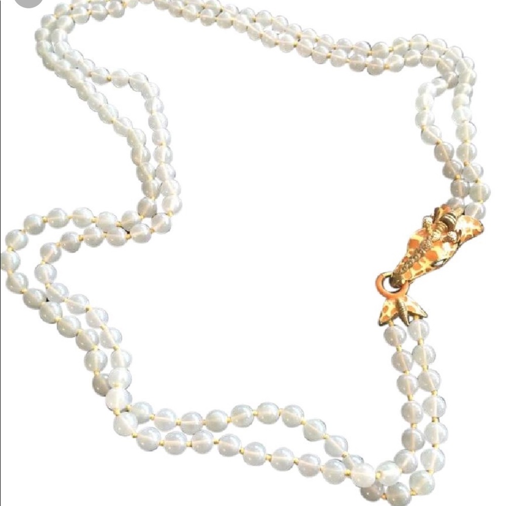 JCrew double-strand giraffe clasp necklace